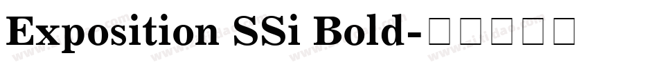 Exposition SSi Bold字体转换